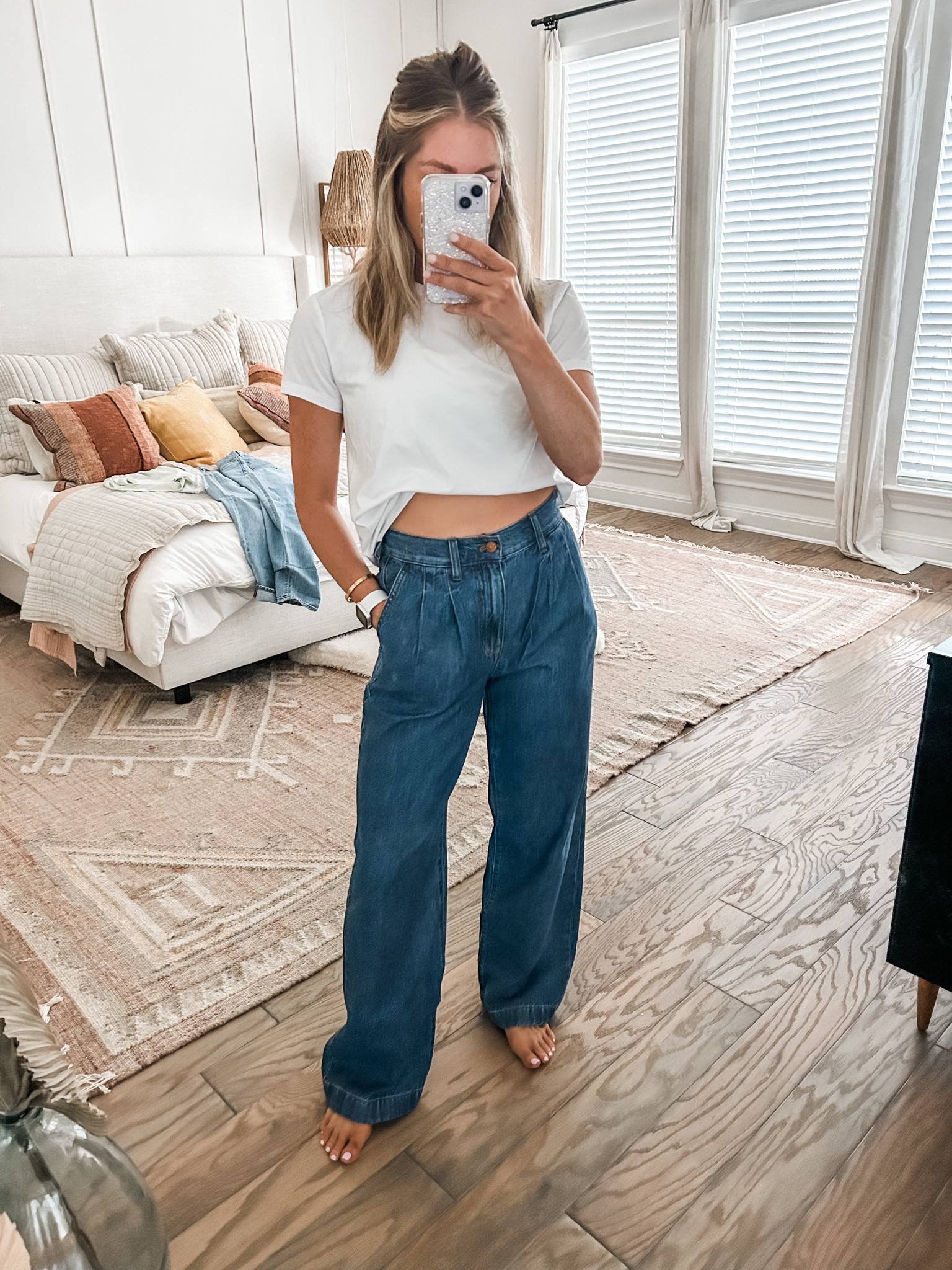 baggy tapered jeans - so cute and fun for fall. wearing size 25 true to size. they are meant to be baggy  

#LTKunder100 #LTKsalealert #LTKstyletip