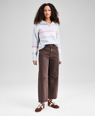 And Now This Women's High-Rise Washed Barrel-Leg Jeans, Exclusively at Macy's - Macy's | Macy's