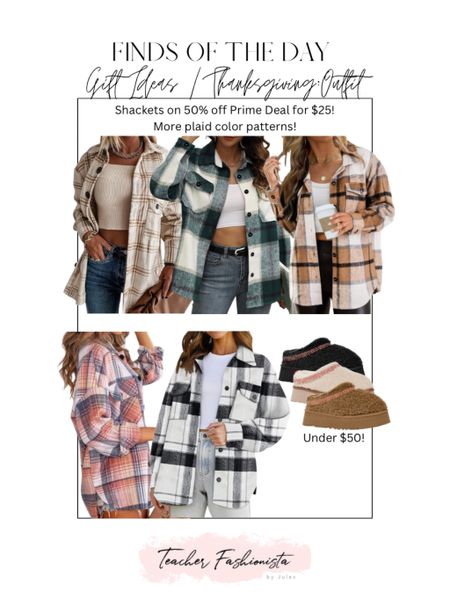 Shacket season!! These would make a great gift or be a cozy Thanksgiving outfit! 50% off on prime deal for $25!!!


#ltksalealert thanksgiving outfit, gift idea, fall outfit, shacket style, tazz slippers, Uggs, gifting

#LTKfindsunder50 #LTKGiftGuide #LTKSeasonal
