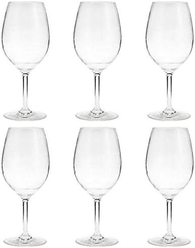 21-ounce Unbreakable Acrylic Wine Glasses Plastic Stem Wine Glasses, set of 6 - All Purpose, Red ... | Amazon (US)
