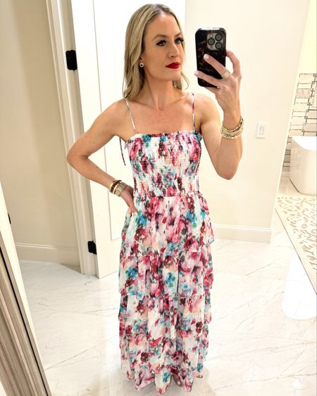 Limited sizes back in stock. 💖

This dress is beautiful and elegant yet perfect for summertime. It is a great wedding guest dress  

I’m wearing XS and it is a hint loose. It runs a little large. 

#everypiecefits

Summer dress
Summer outfit 
Spring dress
Spring outfit 
Brunch dress
Dinner dress
Date night dress
Wedding guest dress 

#LTKWedding #LTKParties #LTKOver40