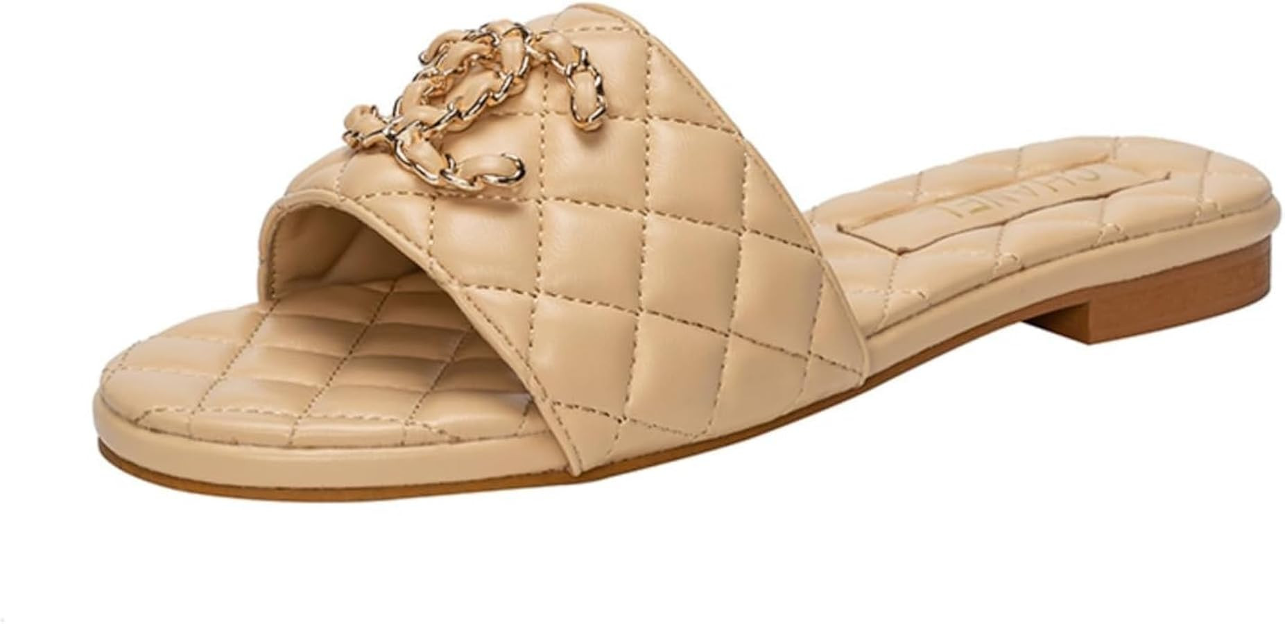 Women's sandals Open Toe Slide Sandals Cute Comfort Slip on Flat Sandals for Summer | Amazon (US)
