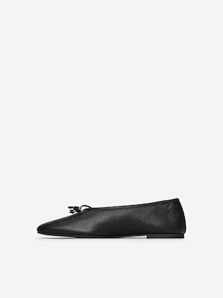 Leather Ballet Flats – Black – Women – ARKET GB | Arket UK