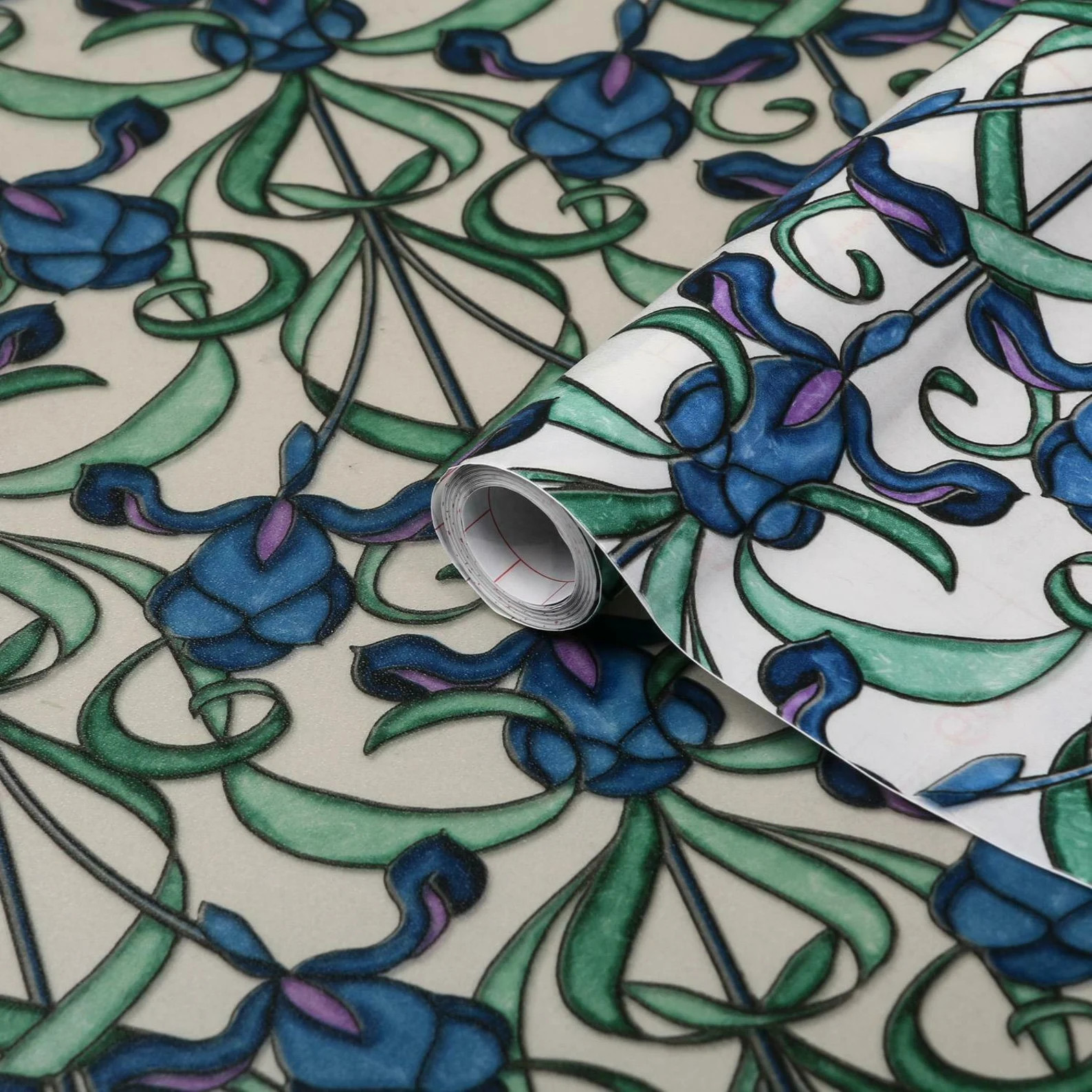 D-C-FIX BLUE GREEN Privacy Stained Glass Window Sticky Back Vinyl Film 45cm X 2m Upcycle Furnitur... | Etsy (US)