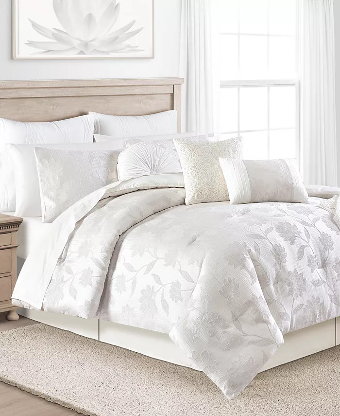Sunham White Garden 14-Pc. Queen Comforter Set, Created for Macy's  & Reviews - Comforter Sets - ... | Macys (US)