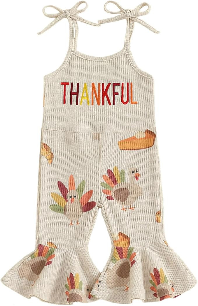 Baby Girl Halloween Outfit Boo Ribbed Toddler Romper Overalls Jumpsuit Spaghetti Strap Ghost Bell... | Amazon (US)