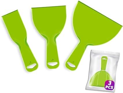 URTOYPIA Plastic Putty Knife Set, Flexible Plastic Paint Scraper Tool for Spackling, Wallpaper Sc... | Amazon (US)