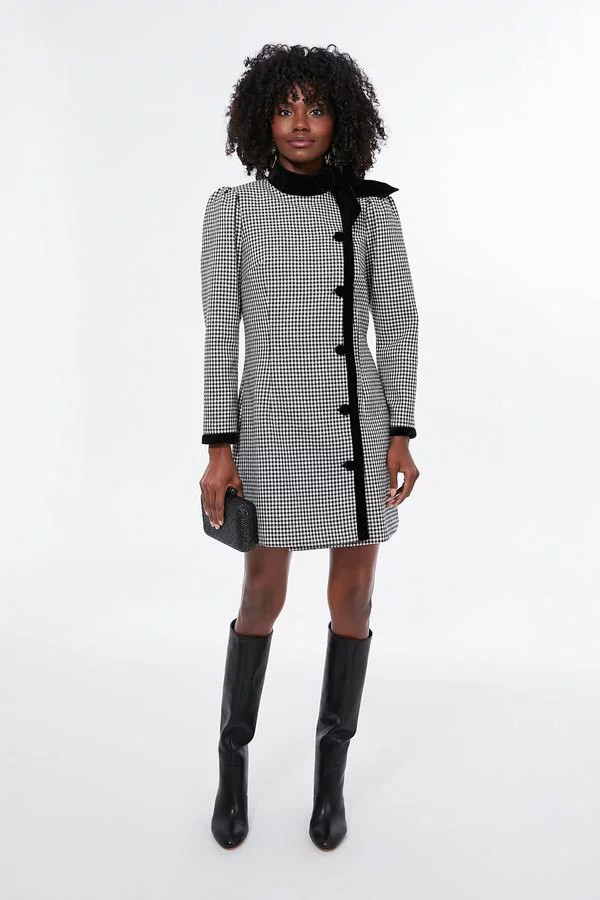 Black Check Felicity Dress | Tuckernuck (US)