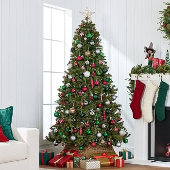 Best Choice Products Artificial Christmas Tree, 7.5ft Premium Unlit Realistic Spruce Holiday D\u0... | Amazon (US)