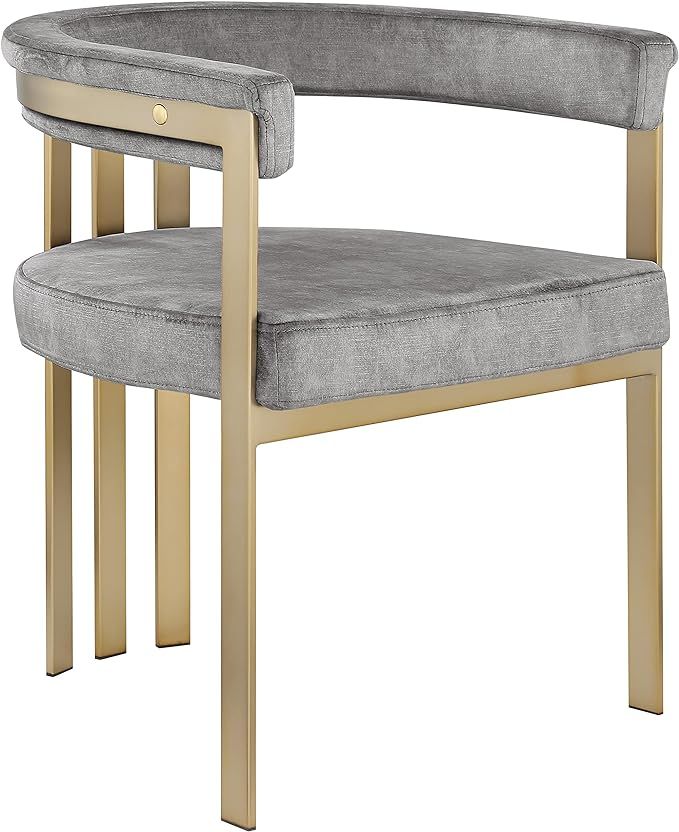 Meridian Furniture Marcello Collection Modern | Contemporary Velvet Upholstered Dining Chair with... | Amazon (US)