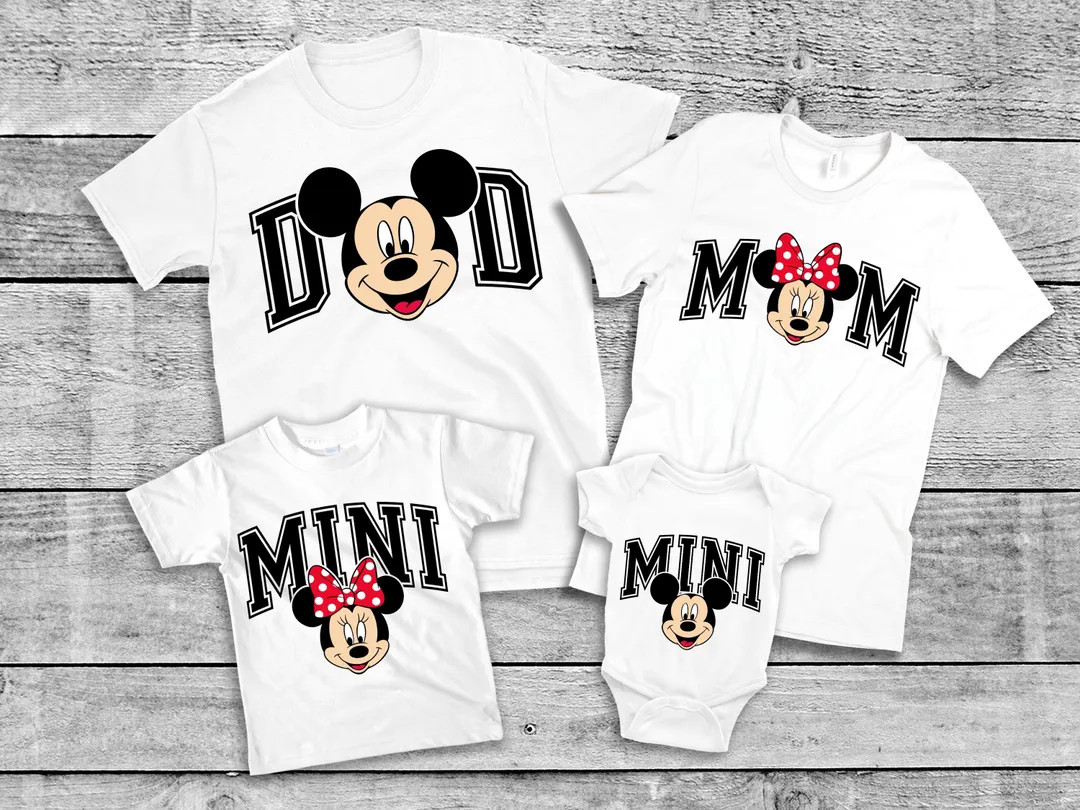 Disney Family Shirts Minnie Mom Mickey Dad Tees Mickey Mom and Dad Shirt Mama and Mini Mouse Shir... | Etsy (US)
