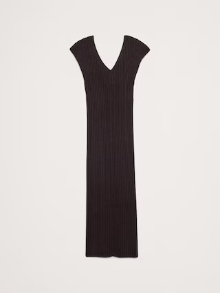 Merino-Cotton Maxi Dress with Open Back | Banana Republic (US)