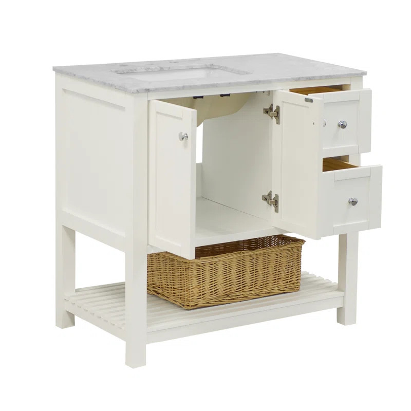 Binne Open Cabinet 36" Single Bathroom Vanity Set | Wayfair North America