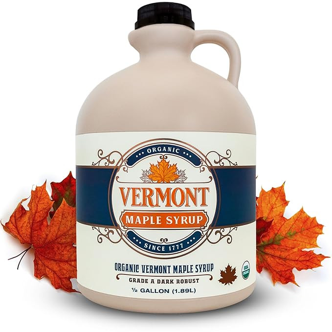 Vermont Maple Syrup - 64 oz Grade A, Dark Robust Organic Maple Syrup - 100% Pure and Authentic Ma... | Amazon (US)