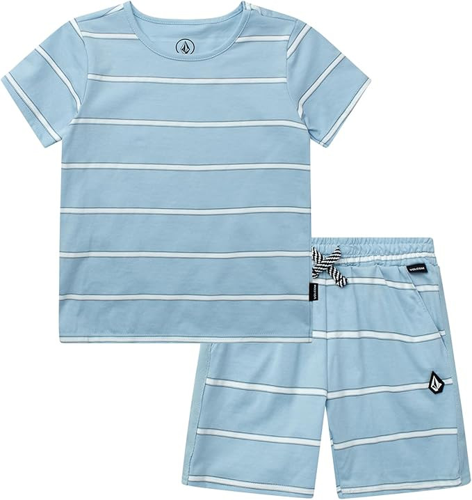 Volcom Toddler Boy Shorts Set - 2 Piece Short Sleeve Graphic Tees and Shorts for Boys - Toddler &... | Amazon (US)