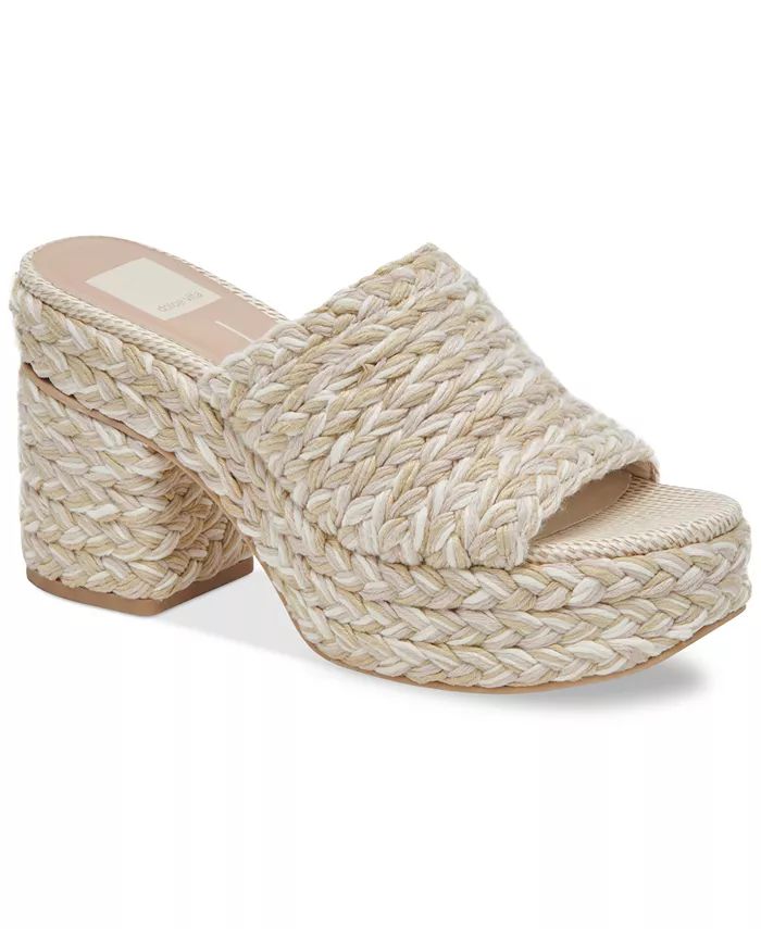 Dolce Vita Women's Lady Raffia Espadrille Platform Sandals - Macy's | Macy's