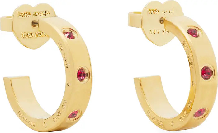 cubic zirconia huggie hoop earrings | Nordstrom