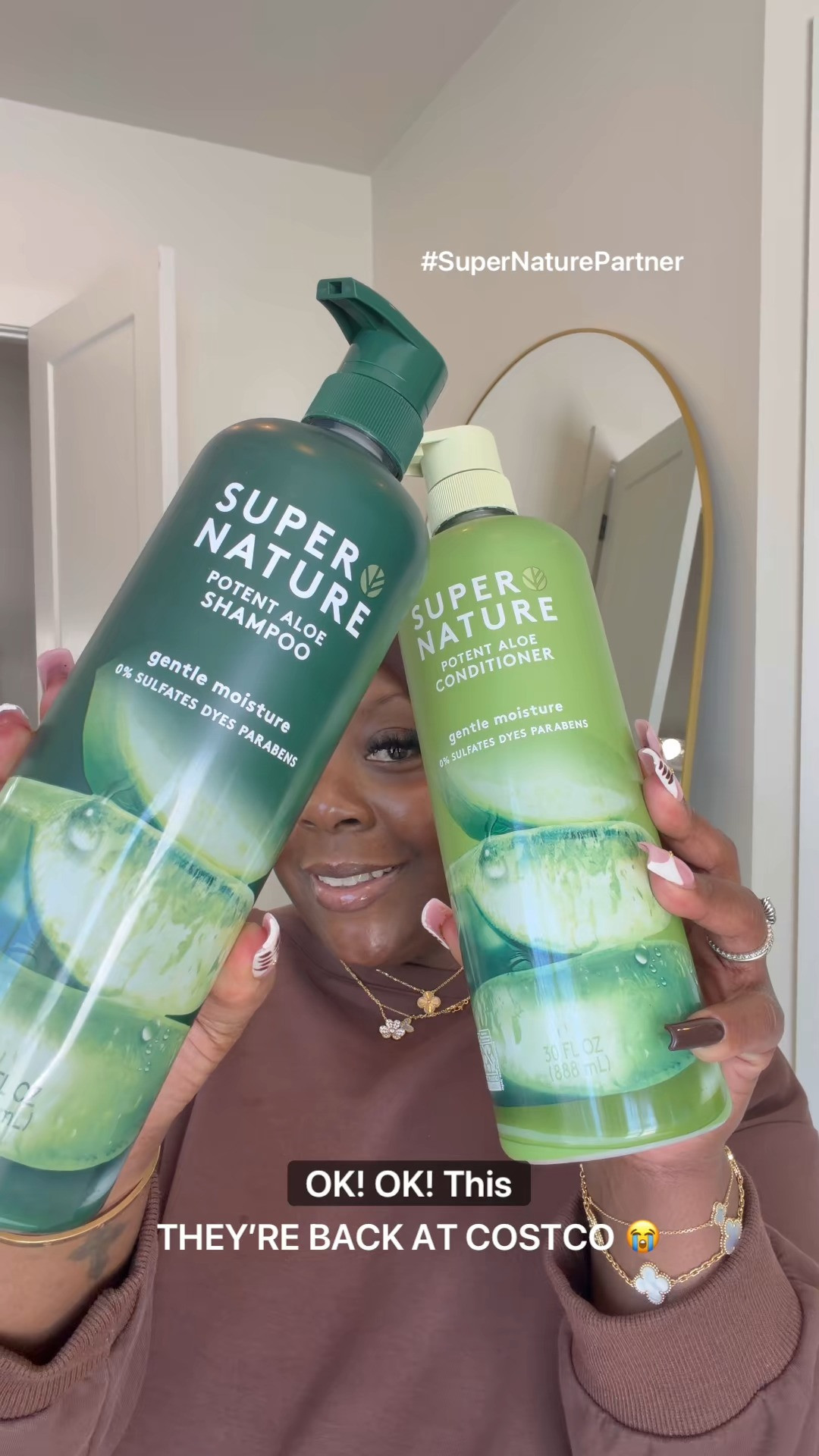 #ad #SuperNaturePartner If you see the Super Nature Potent Aloe Shampoo + Conditioner at Costco… grab two.
One for you and one for the person in your house who will definitely steal it like my daughter. @supernaturehair @costco #SuperNatureHair #Costcofinds #momlife 

 #LTKselfcare #LTKBeauty