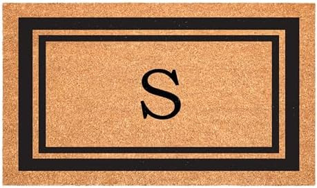 Calloway Mills 152962436S Black Border 24" x 36" Monogram Doormat, (Letter S) | Amazon (US)