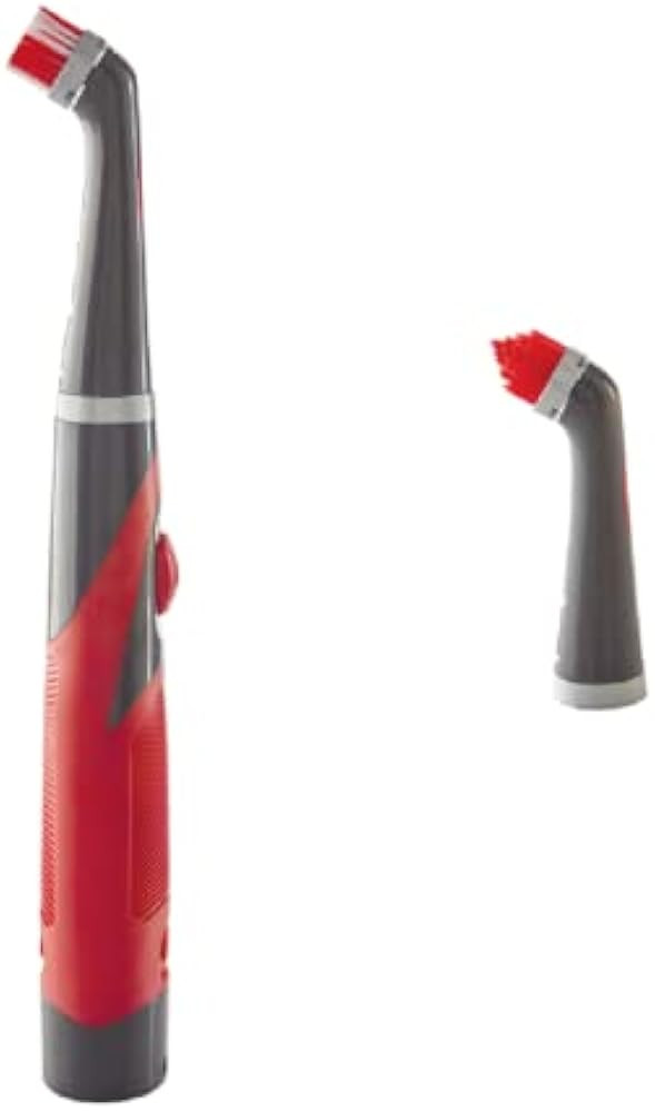 Rubbermaid Reveal Power Scrubber and Grout Head for Household Cleaning, Gray/Red, Multi-Purpose S... | Amazon (US)