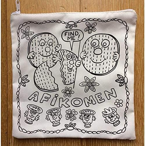 Pesach Color/Decorate Your Own Afikoman Bag, Coloring Craft Kit, 8 x 8 Inches, Creative Passover Cel | Amazon (US)