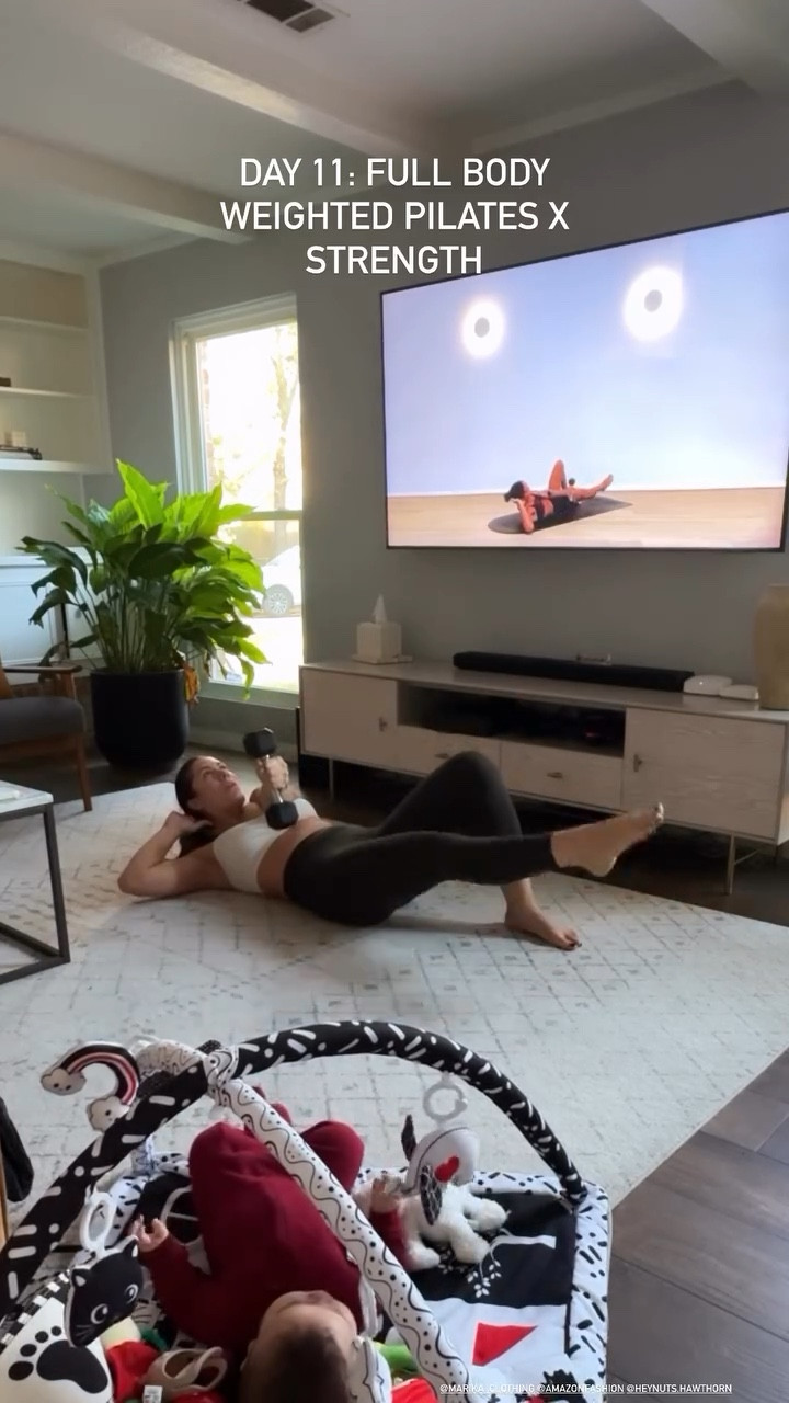 DAY 11: FULL BODY WEIGHTED PILATES X STRENGTH  @MARIKA_CLOTHING @AMAZONFASHION @HEYNUTS.HAWTHORN
