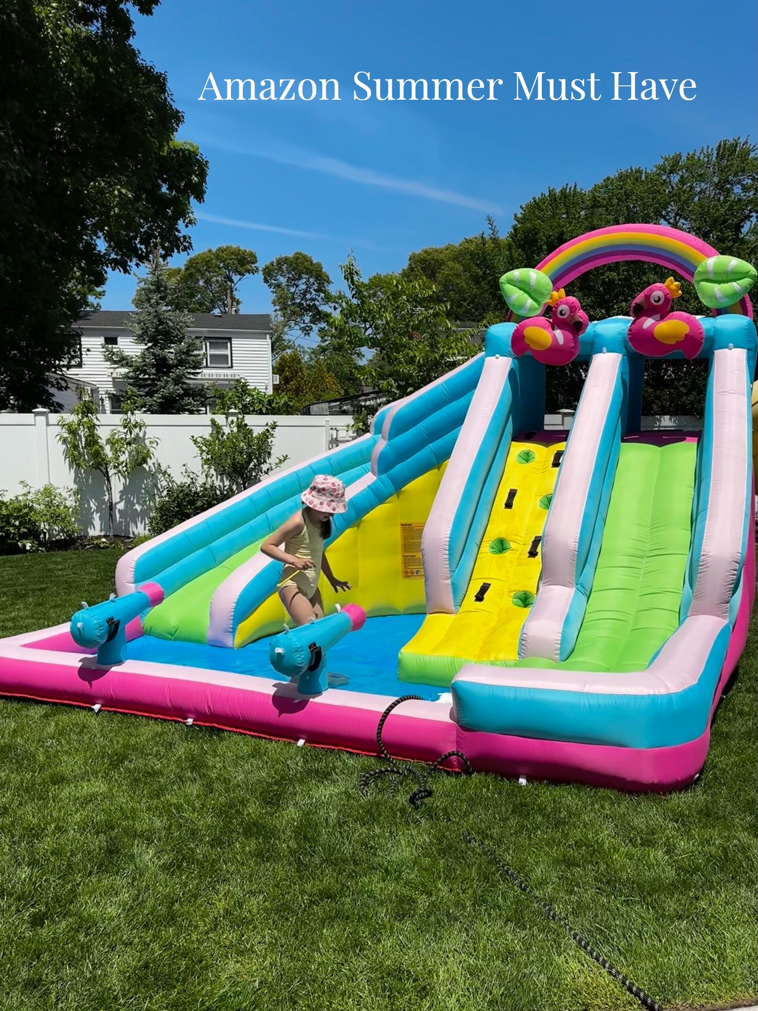 Summer just got a lot more fun ☀️ This Amazon inflatable water park has already become one of those backyard things that gets used nonstop. Slides, splash zone, built-in activities… and it keeps the kids entertained for hours. Perfect for summer play, backyard parties, and keeping little ones busy without leaving home 🤍

Amazon inflatable water park, backyard water slide, kids summer activities, backyard fun, inflatable splash park, outdoor kids toys, summer backyard ideas, water play, family backyard setup, kids outdoor entertainment

#amazonfinds #backyardideas #summerfun

#LTKmomlife #LTKSwim #LTKKids