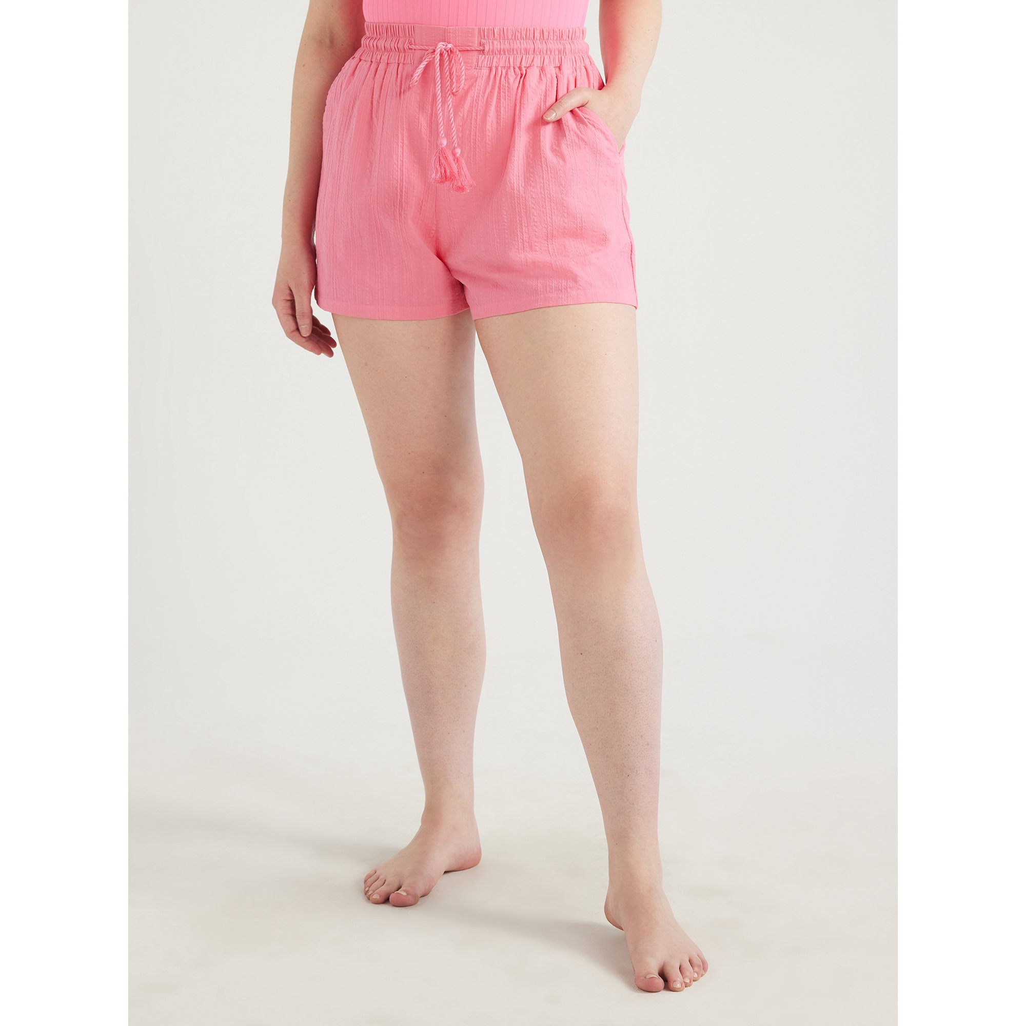 Time and Tru Women's and Women's Plus Cotton Pull On Coverup Shorts, Sizes XS-3X - Walmart.com | Walmart (US)