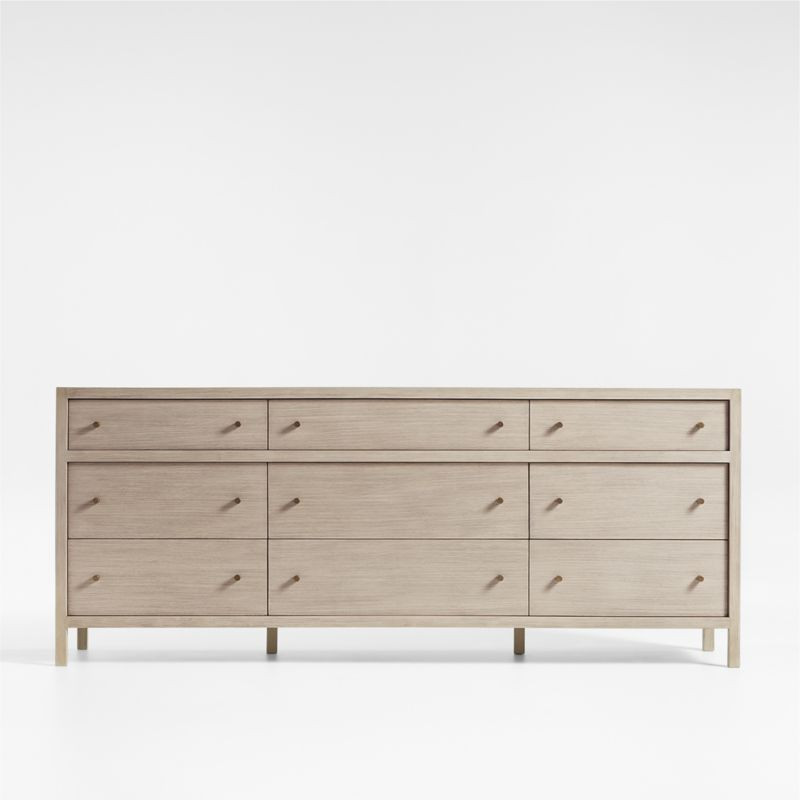 Keane Weathered Natural Wood 9-Drawer Dresser + Reviews | Crate & Barrel | Crate & Barrel