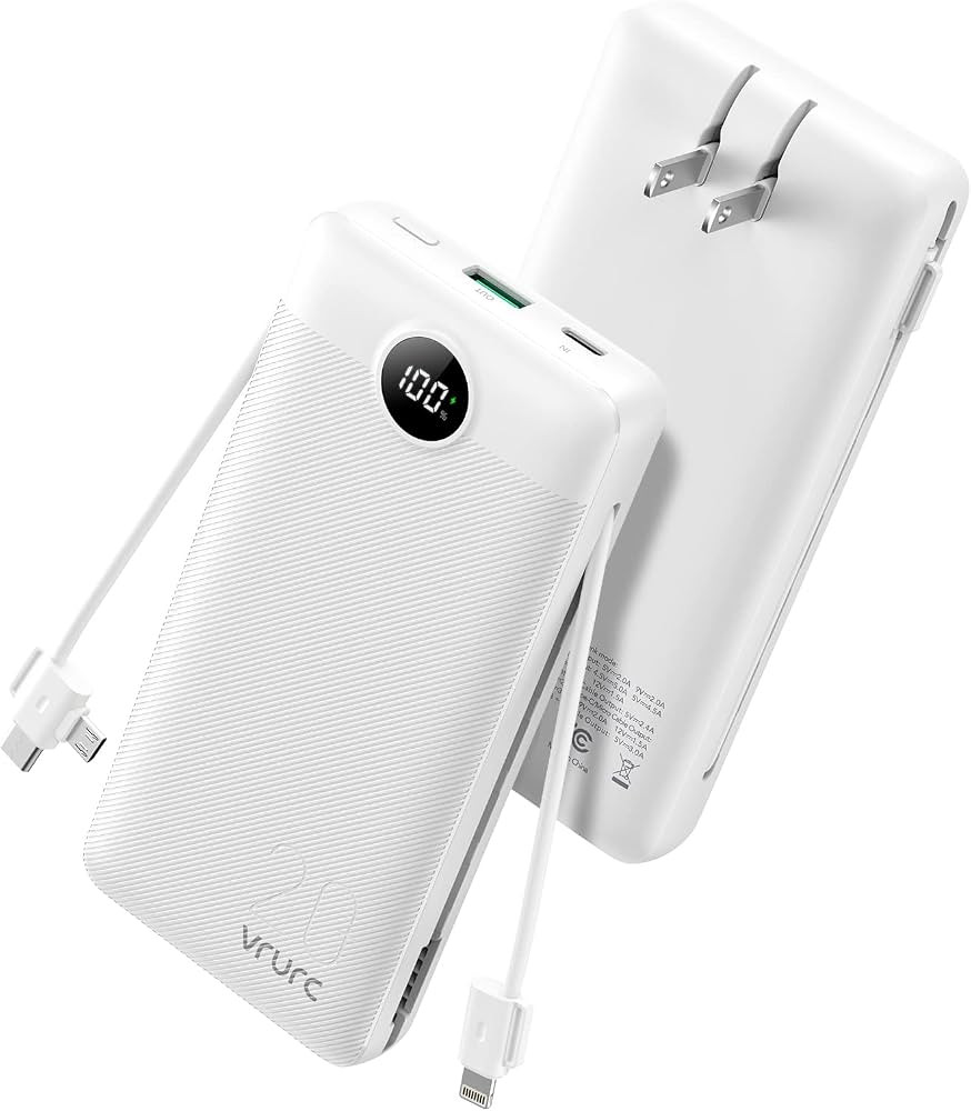 VRURC Power Bank 20000mAh, Fast Charging Portable Charger USB C,4 Output 2 Input Charging Bank Eq... | Amazon (US)