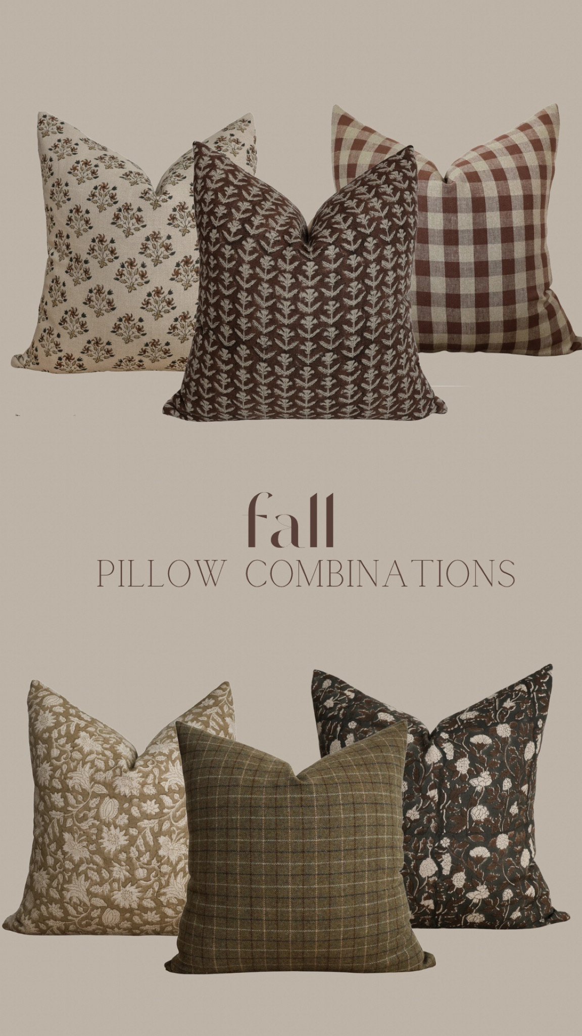 Sharing two pillow combinations I am loving for the upcoming fall season! Love using a little bit of moodiness to bring im a cozy feel for fall too! 

#LTKSeasonal #LTKHome #LTKFallSale