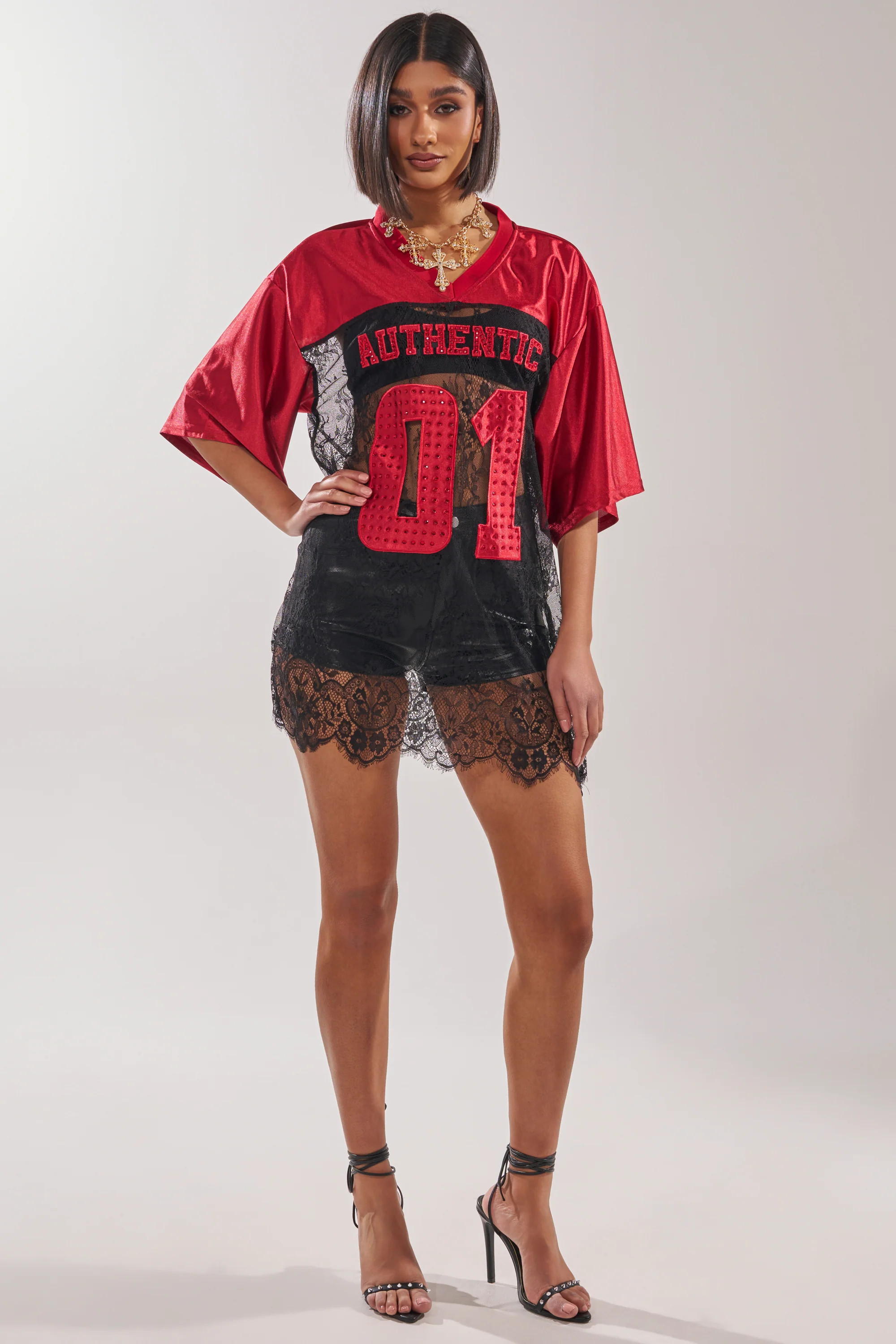 IT GIRL LACE JERSEY DRESS | AKIRA