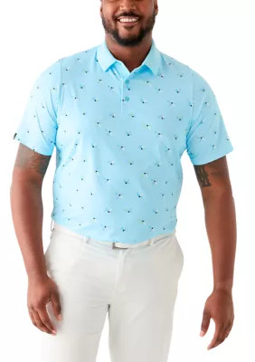 Callaway Golf Men's Big & Tall Allover Birdie Print Short Sleeve Golf Polo Shirt | Belk