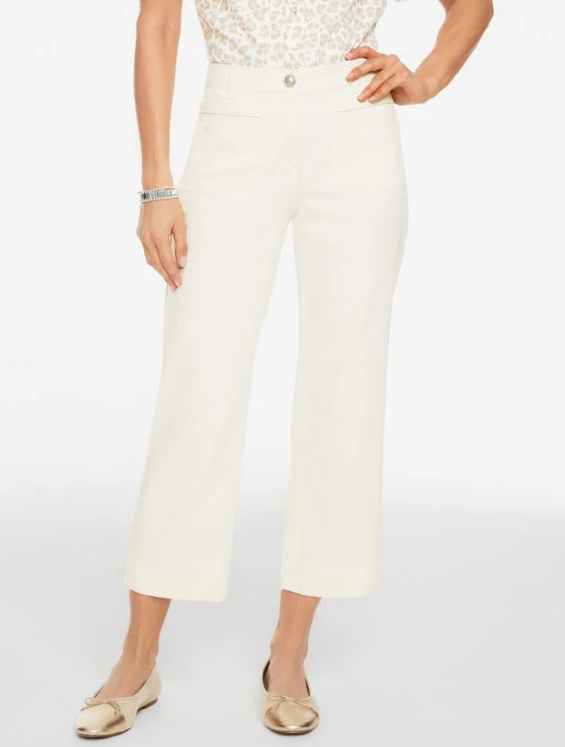 Canvas Straight Crop Pants | Talbots