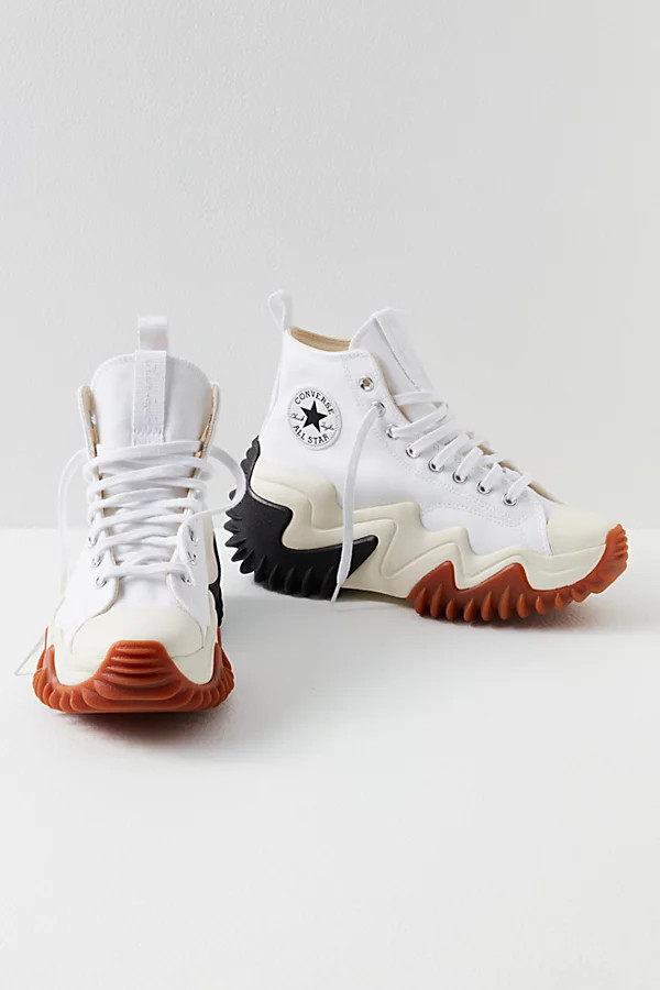 Run Star Hike Motion Hi Top Sneakers by Converse at Free People, White / Black / Gum Honey, US 4.5 M | Free People (Global - UK&FR Excluded)