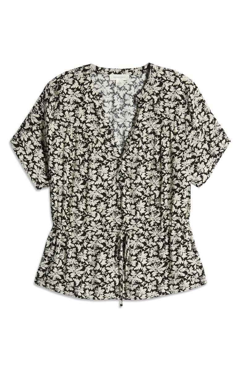 Floral Drawstring Waist Top | Nordstrom | Nordstrom