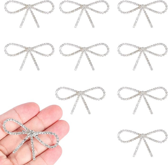 Agatige 10PCS Women Brooches Pins, Bowknot Brooch Pin for Shawl Dress Scarf Hats, Rhinestone Bow ... | Amazon (US)