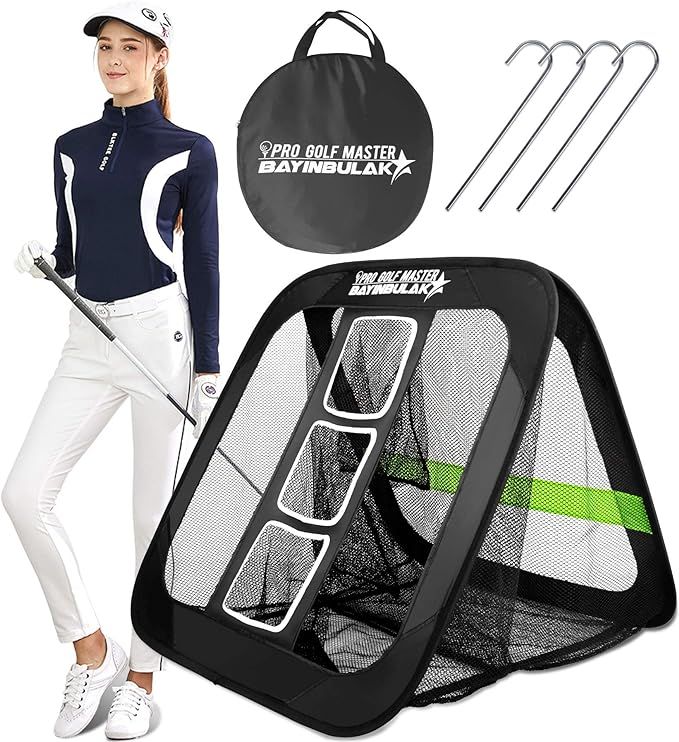 BAYINBULAK 2 in 1 Golf Chipping Practice Net Backyard Driving 2.5'×2.5' Golf Accessories for Men... | Amazon (US)
