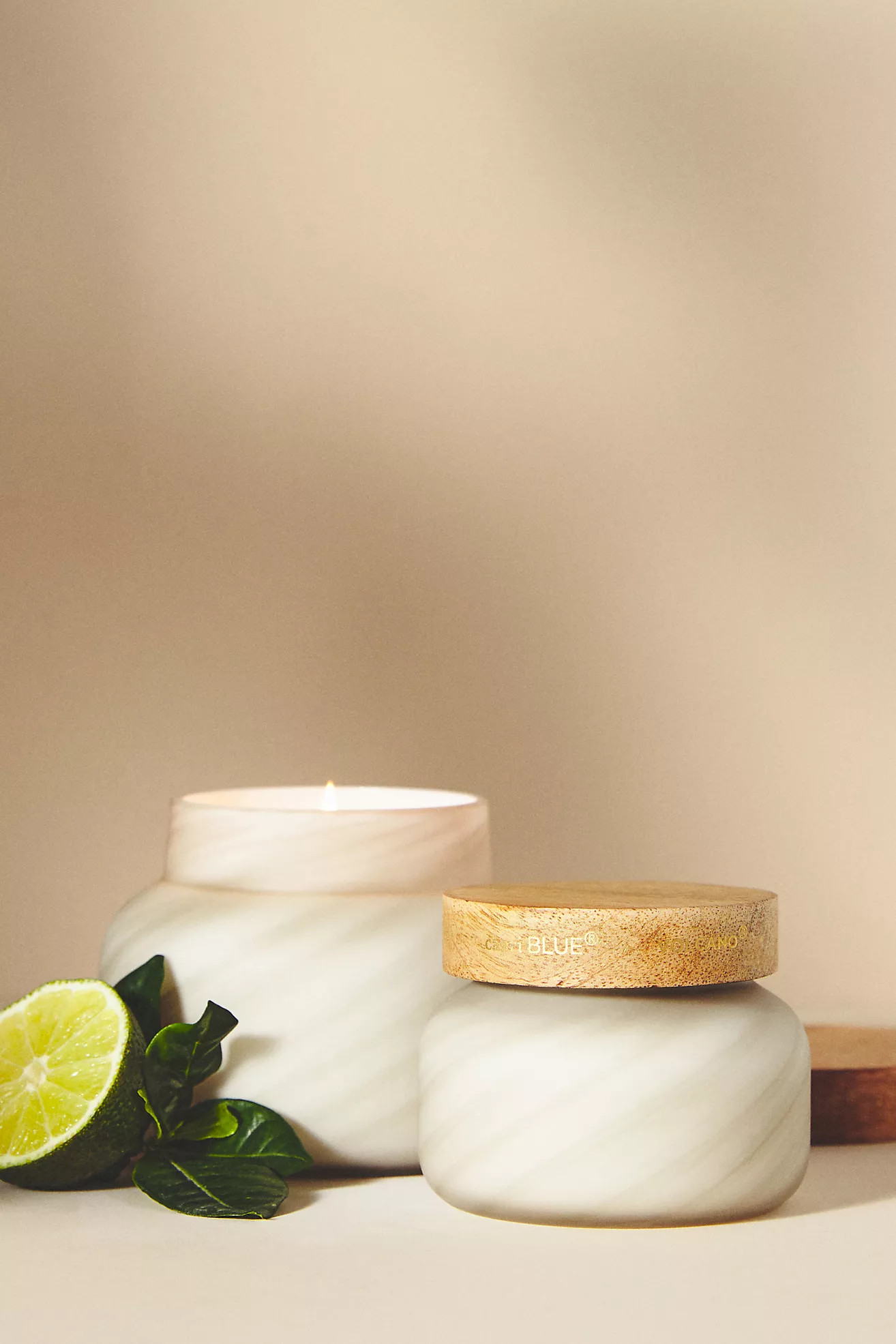 Capri Blue Sandstone Mini Glass Jar Candle | Anthropologie (US)