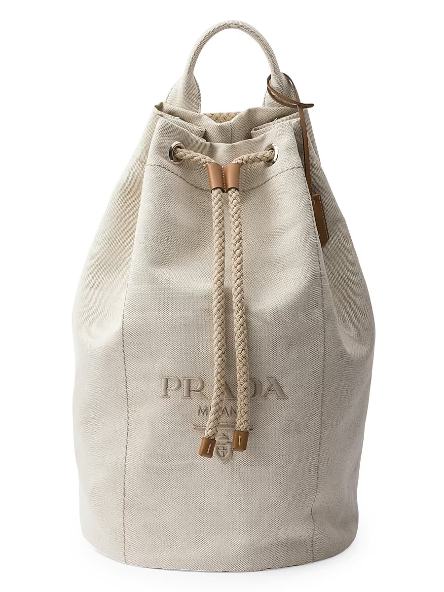 Men's Linen Blend Drawstring Duffel Bag - Beige | Saks Fifth Avenue