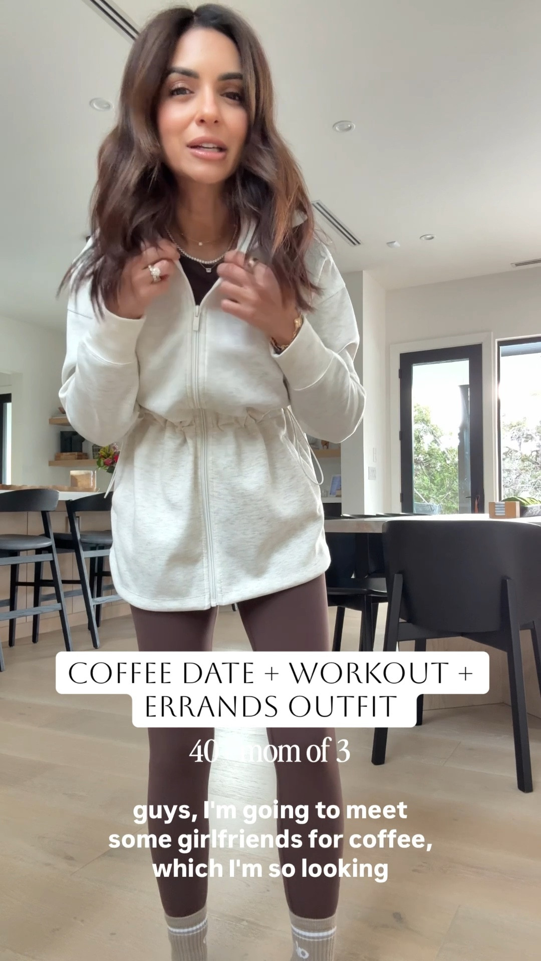Coffee to workout to errands comfy outfit! I'm on my true size XS in jacket and small in set. My slip on sneakers will be your favorite splurge! 

#LTKSeasonal #LTKPetite