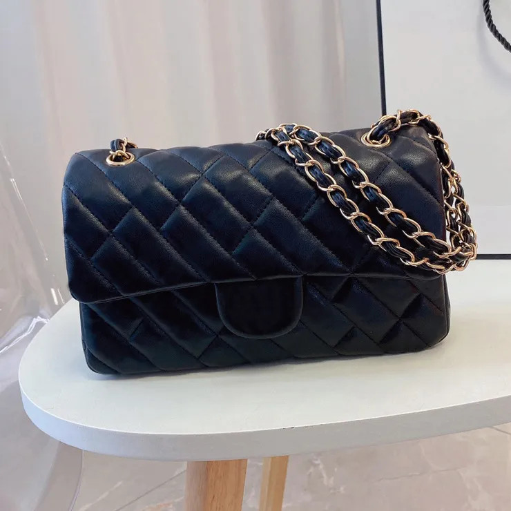 Designer Handbag Shoulder Chain Bag Clutch Flap Totes Bags Wallet Check Velour Thread Purse Doubl... | DHGate