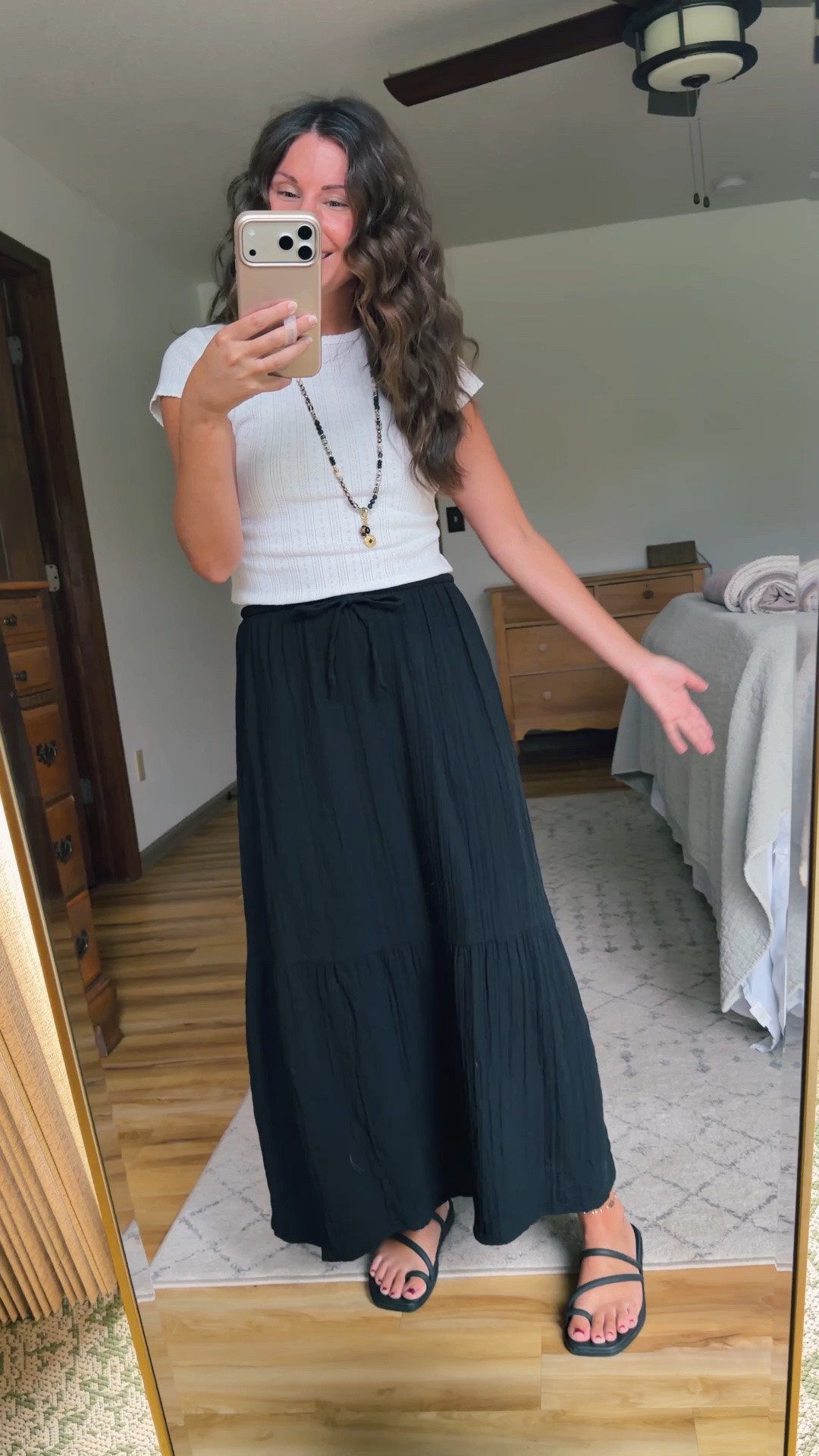 small in my pointelle tee and small in my gauze cotton skirt (skirt is selling out—linked similar). My croc sandals are size 6.  My necklace is from Acorns and Twine and is stunning!! Also linked similar.

#LTKPetite #LTKSeasonal #LTKootd