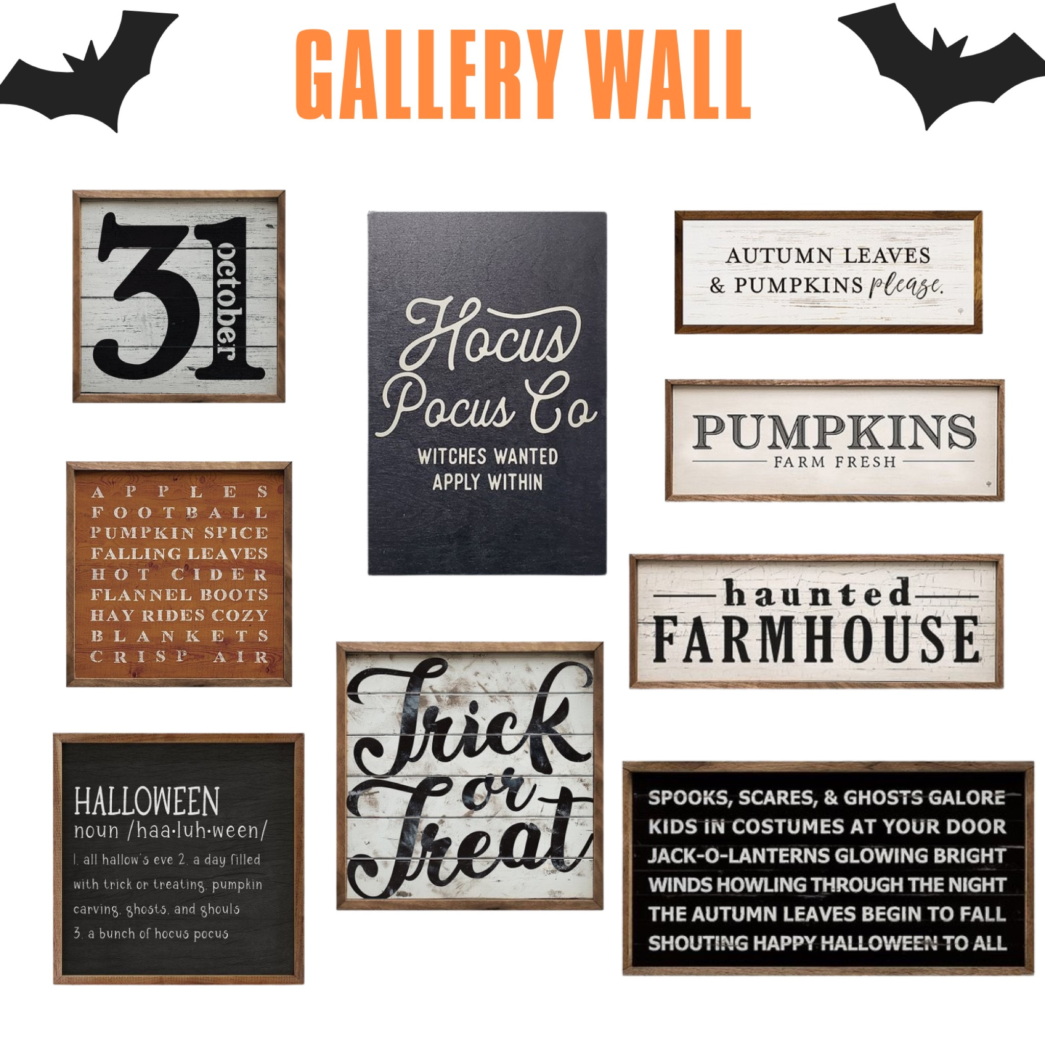 Fall/Halloween Gallery Wall Signs  

#LTKhome #LTKunder50 #LTKSeasonal