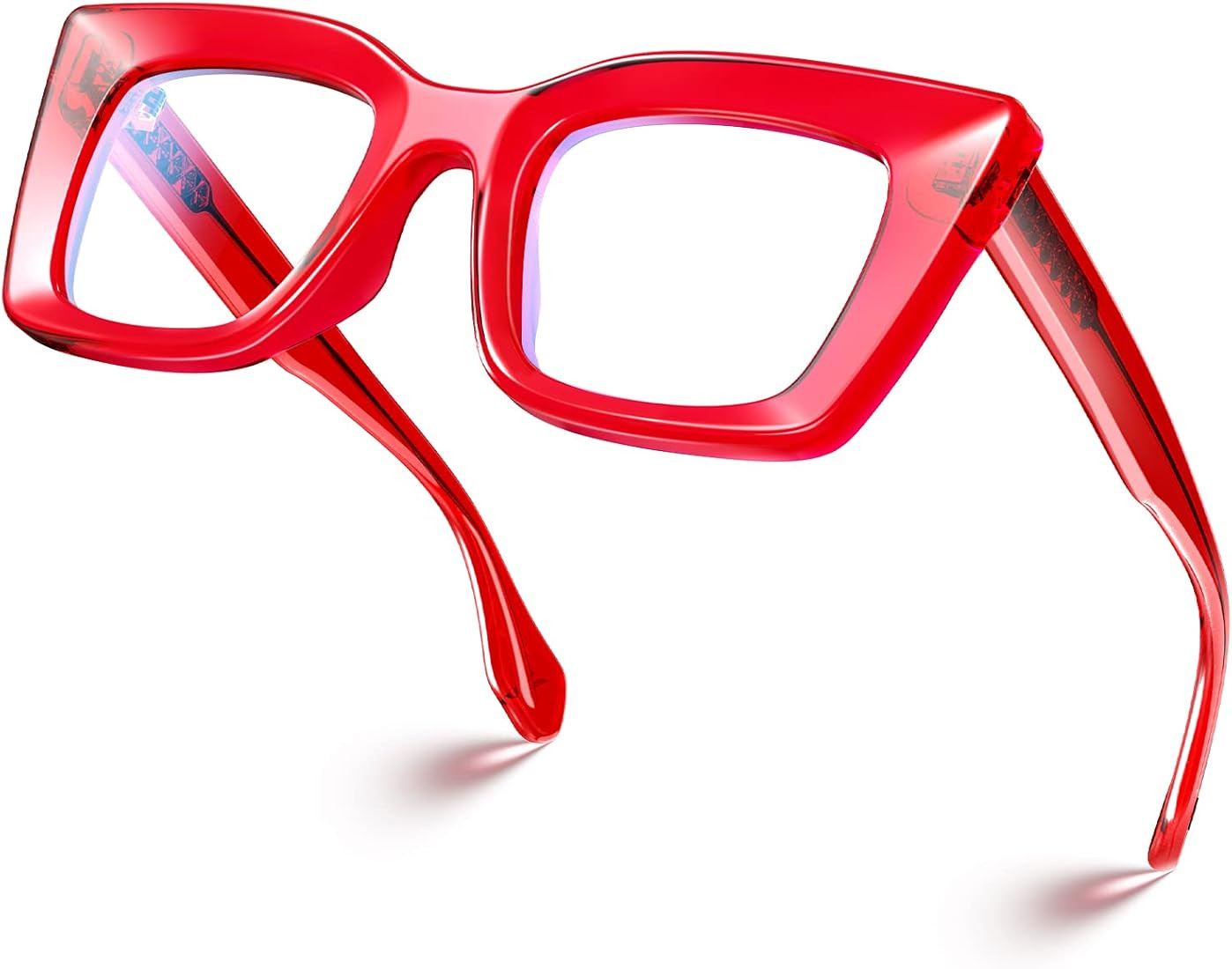 VISOONE Spring Hinge Cat Eye TR90 Blue Light Blocking Glasses with Anti Computer Glare for Women ... | Amazon (US)