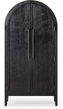 Maven Lane Selene Classical Wooden Cabinet in Antiqued Black Finish | Amazon (US)