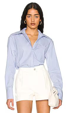 L'Academie Lenae Shirt in Blue & White Stripe from Revolve.com | Revolve Clothing (Global)