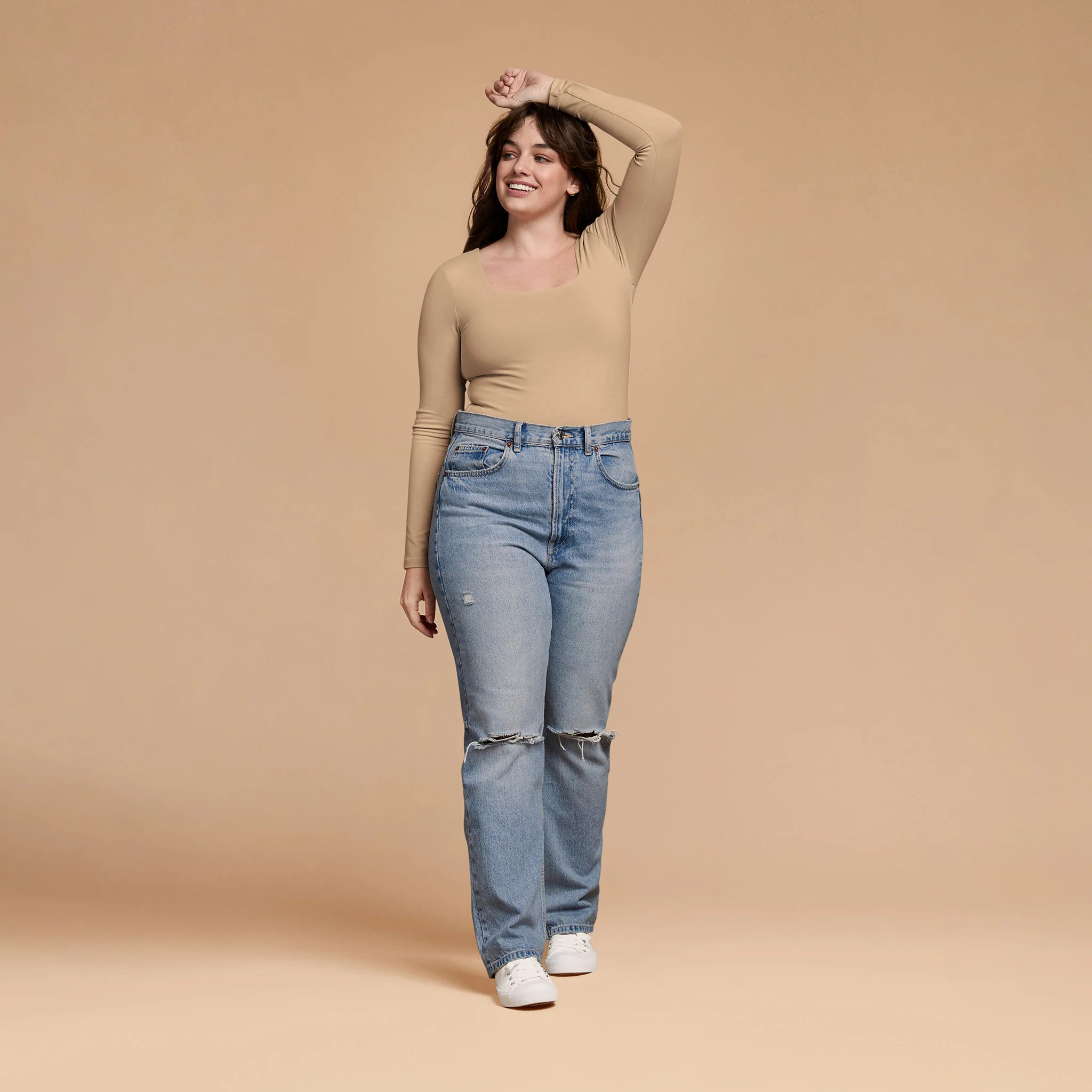 Women's Square Neck Bodysuit | nuuds