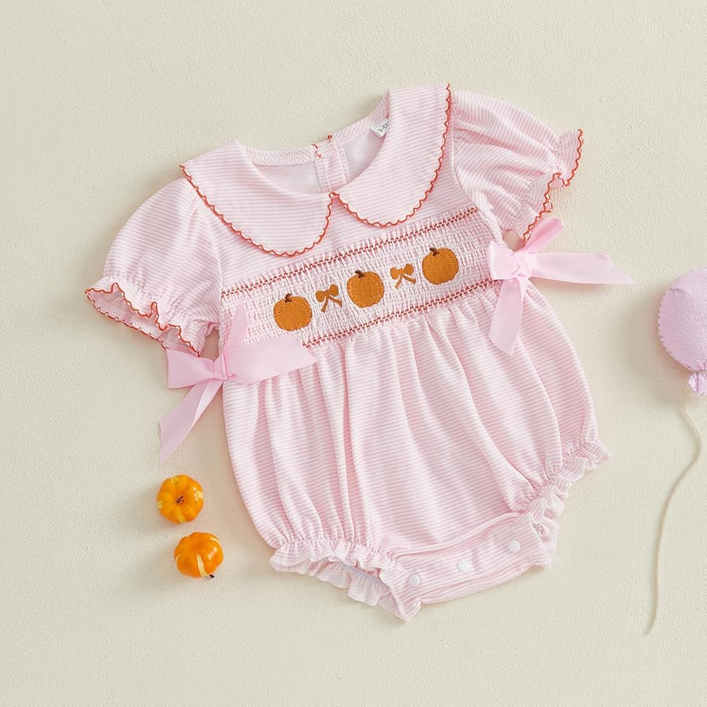 Adobabirl My First Valentines Day Baby Girl Outfit Love Heart Bubble Romper Short Sleeve Bow Jump... | Amazon (US)