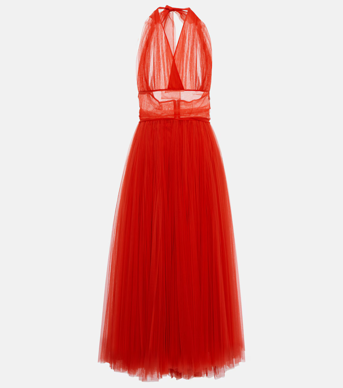 Halter-neck tulle midi dress | Mytheresa (US/CA)